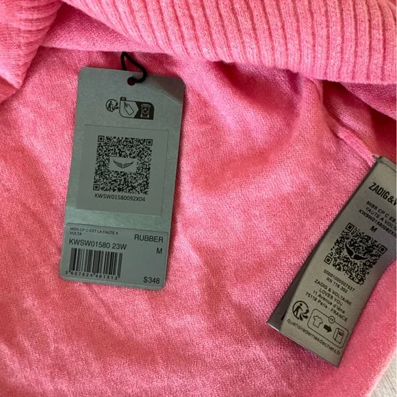 Zadig & Voltaire Pink 100% Cashmere Sweater - Picture 2 of 5